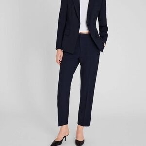 Club Monaco Navy Tailored Dress Pants Side Zip Ankle Size 0 BNWOT